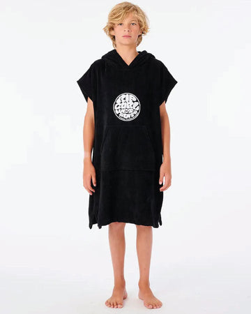 Rip Curl Icons Boys Hooded Towel - Black